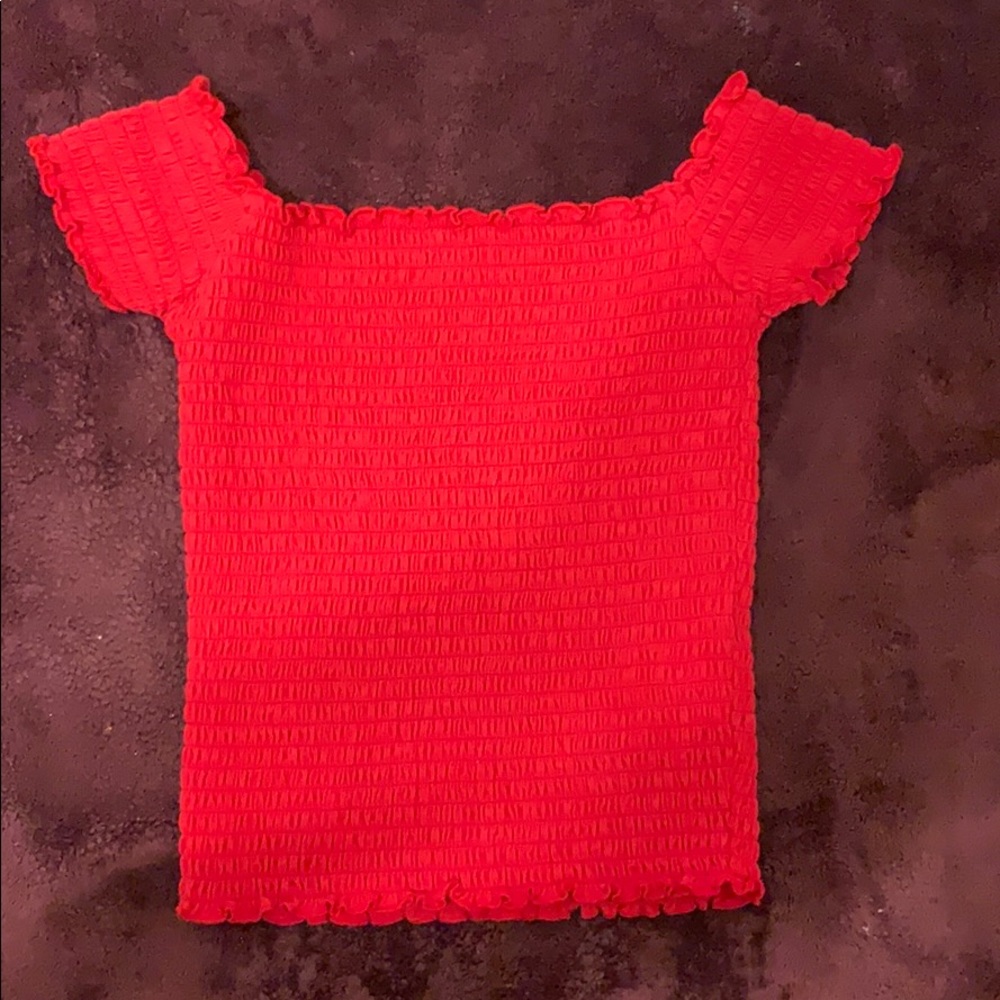 Off the shoulder crop top